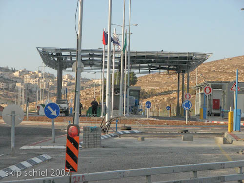 Checkpoint into a small Palestinian subcity of Bethlehem