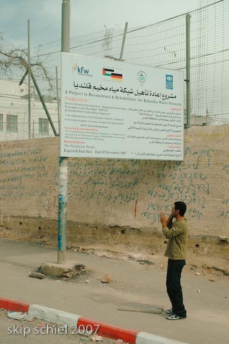 Along the Ramallah-Jerusalem Road, now being reconstructed after the 2002 incursion by Israel