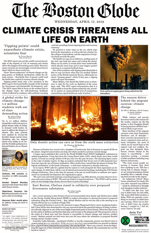 Extinction Rebellion-Boston Globe-Extinction Rebellion-Boston GlobeBoston Globe